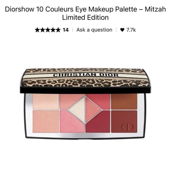 Lt Ed Dior Mitzah 10 eyeshadows palette couture leopard case